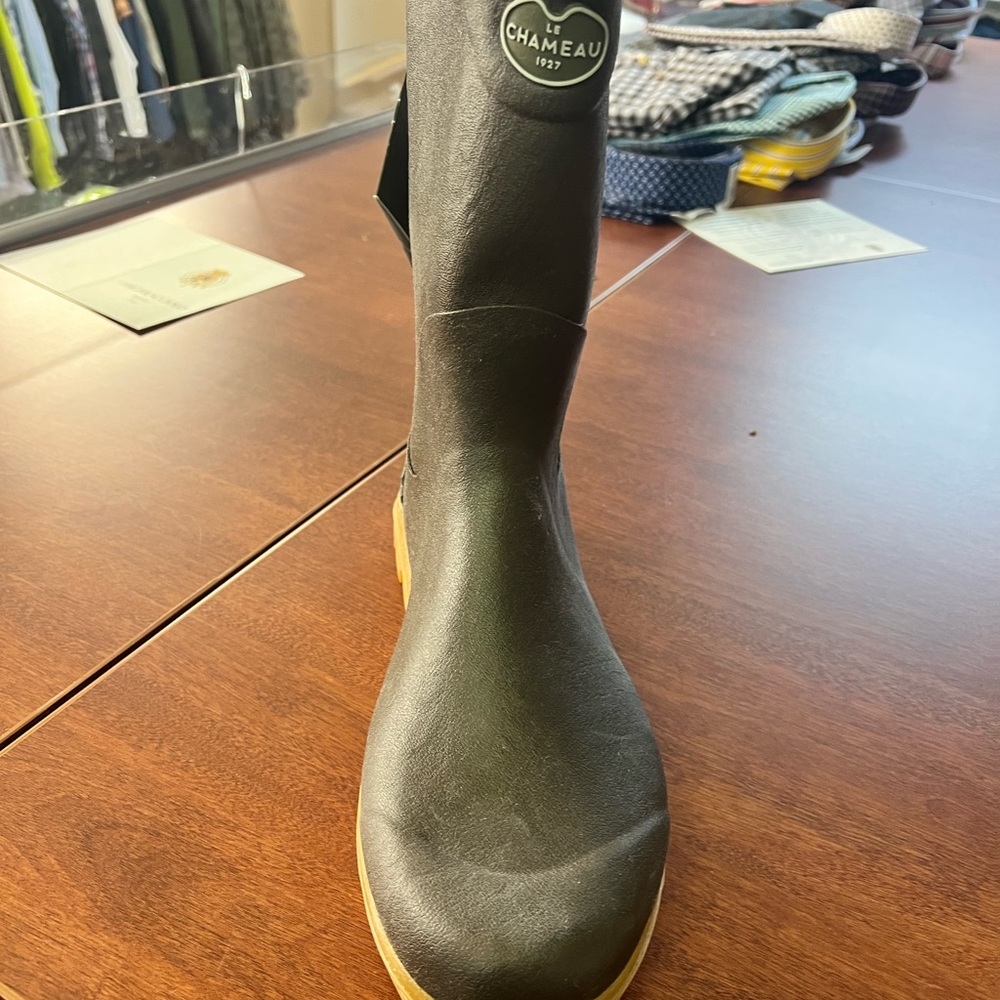LE CHAMEAU BON ANJOU 2 LINED MEN DARK BROWN WELLINGTON BOOTS
